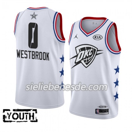 Kinder NBA Oklahoma City Thunder Trikot Russell Westbrook 0 2019 All-Star Jordan Brand Weiß Swingman